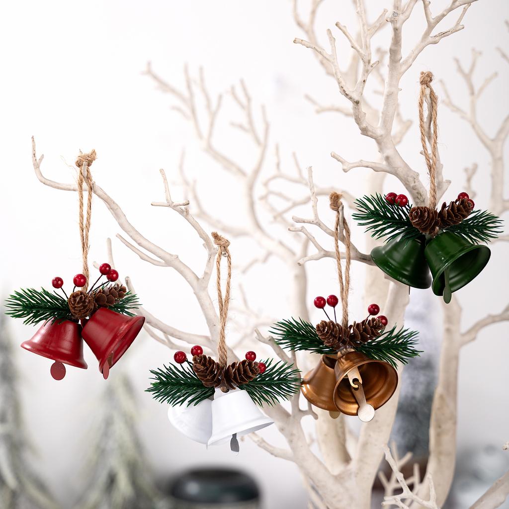 4 Pcs Christmas Bells Hanging Ornament Decorative Bells Christmas Tree Decorations Hanging Bells for Home Decoration
