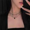1 Pcs Women's Neck Necklace Double Layer Beads Necklace Gift for Friends Geometric Necklace Jewelry