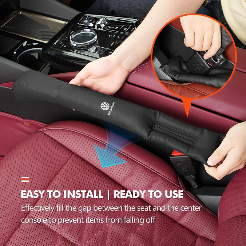 J-shaped Leather Car Seat Gap Filler Anti-drop Seat Seam Strip For Volkswagen VW Polo Jetta Sagitar Magotan Passat B5 B6 B7 CC ze8