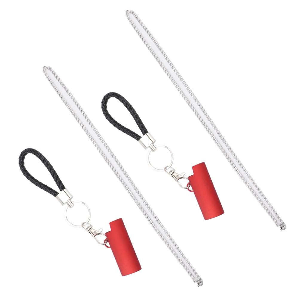 2PCS Hit Fire Machine Holder Keychain 6x2.4x1.4cm Metal Lighter Container Holder Keychain with