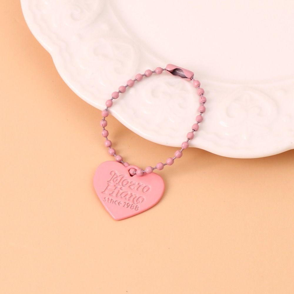 Fashion Heart Keychain Y2K Bag Key Chain Durable Love Pendant Keyring Girl