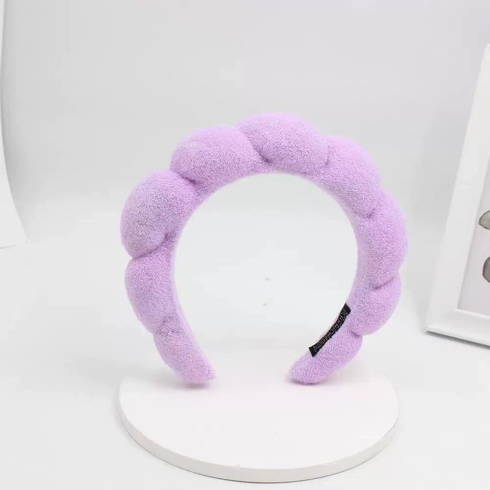 Blue Cloud Wide Headband For Women High Cranial Top Face Washing Hair Band Autumn Winter Headwear