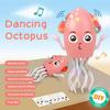 Dancing Octopus Kids Electronic Pet Figurines Interactive Development Miniatures Induction Lying Flat Squid with Light & Music