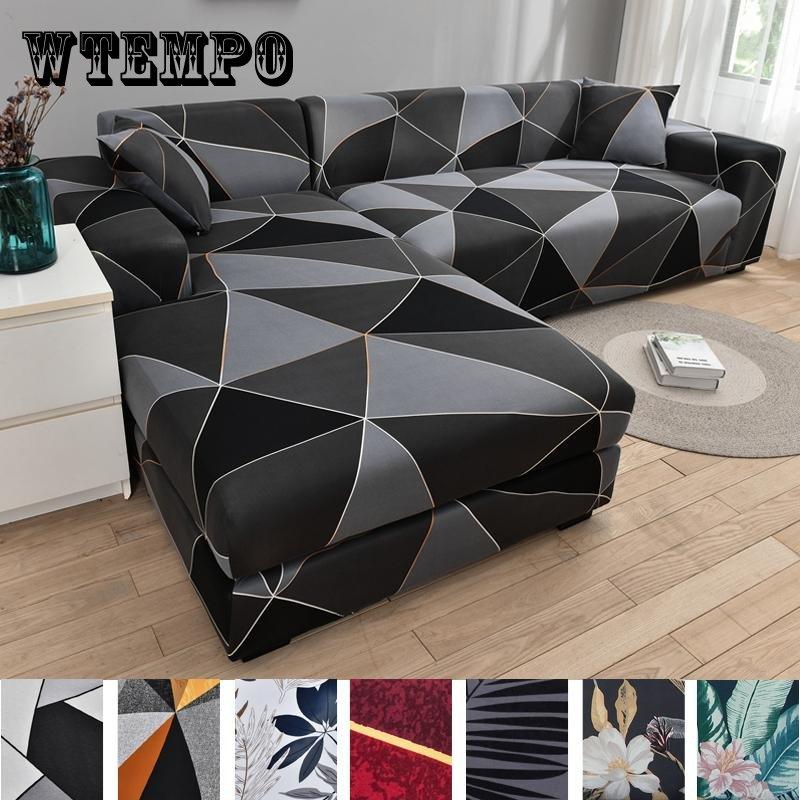 Чехол для дивана с квадратной решеткой, чехол для дивана, эластичные чехлы для домашних животных, защита Chaselong, L-образная форма, защита от пыли, можно стирать в машине