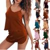 Satin Chiffon Sleepwear, Women's Summer Sexy Camisole Shorts, Home Wear