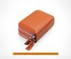 Антимагнитный RFID держатель для карт и монет из коровьей кожи, тип "аккордеон" - Корейский стиль