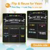 4 THOUGHT First & Last Day of School Chalkboard Sign- 11x14 Inch Double-Sided Reble Signs for Kids, Back to School Photo Prop for Kindergarten