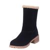 Women's Shoes Snow Boots Ladies Winter Shoes Fashion Flock Warm Boots Ankle Boots Short Bootie Slip-On Outside Shoes Botas