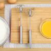 Stainless Steel Semi-automatic Egg Beater Egg Cream Semi-automatic Whisk Stick Household Press Rotary Egg Beater