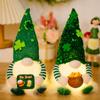 29cm Led Light Up Irish Gnomes Luminous Saint Patrick Green Clover Faceless Doll St Patrick's Day Gnome Pendant Home Decoration