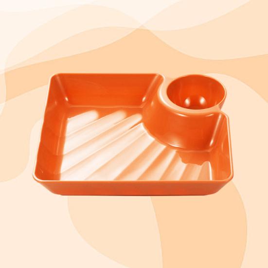 Dumpling Plate with Sauce Dish Design Versatile Easy To Clean Snacks Desserts Sushi Tray Kitchen Tableware
