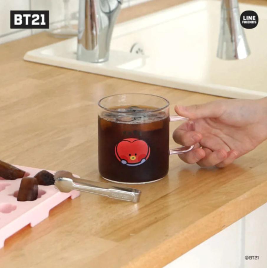 BT21 Minini Handle Glass Cup 370ml BTS Goods Официальный, Оригинальный, Подлинный, K-POP