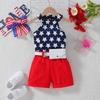 Детская мода Летний детский топ и шорты со звездой