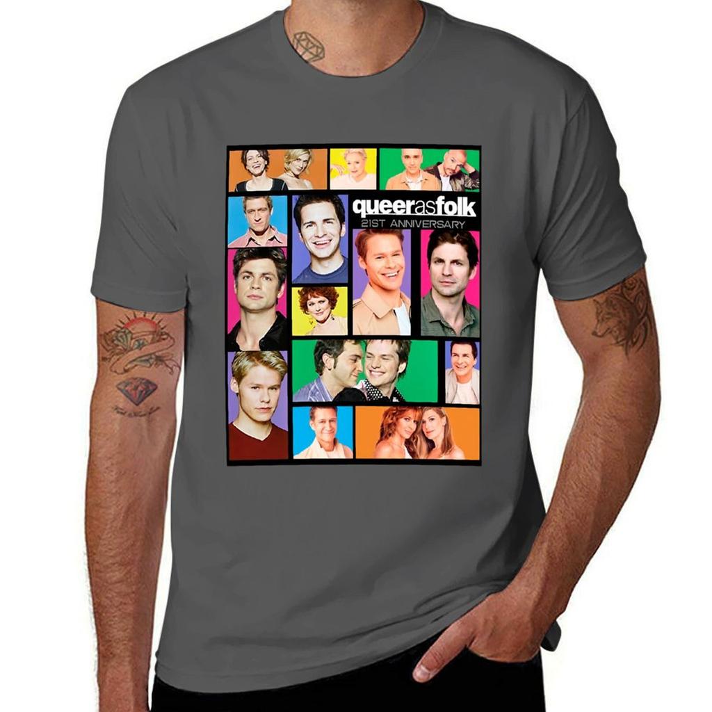 Queer as folk 21st anniversary-All STARS T-Shirt mens graphic t shirts t shirt custom print T-Shirt