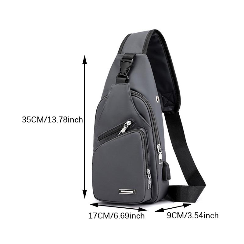 Мужская противоугонная нагрудная сумка, сумки через плечо, сумки-мессенджеры для коротких поездок, мужская кожаная сумка-слинг, сумка через плечо с USB-зарядкой, школьная
