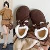 Хлопковая обувь Birkenstock женская 2025 новая зимняя для беременных теплая свободная мягкая пушистые зимние сапоги