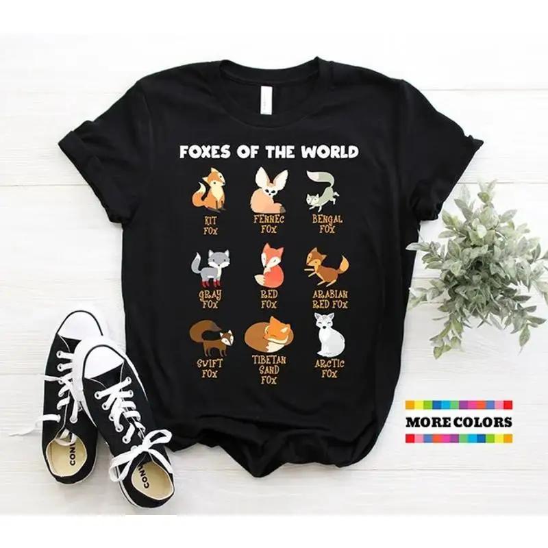 T Shirt Foxes Of The World Cute Fox Fans Birthday Funn