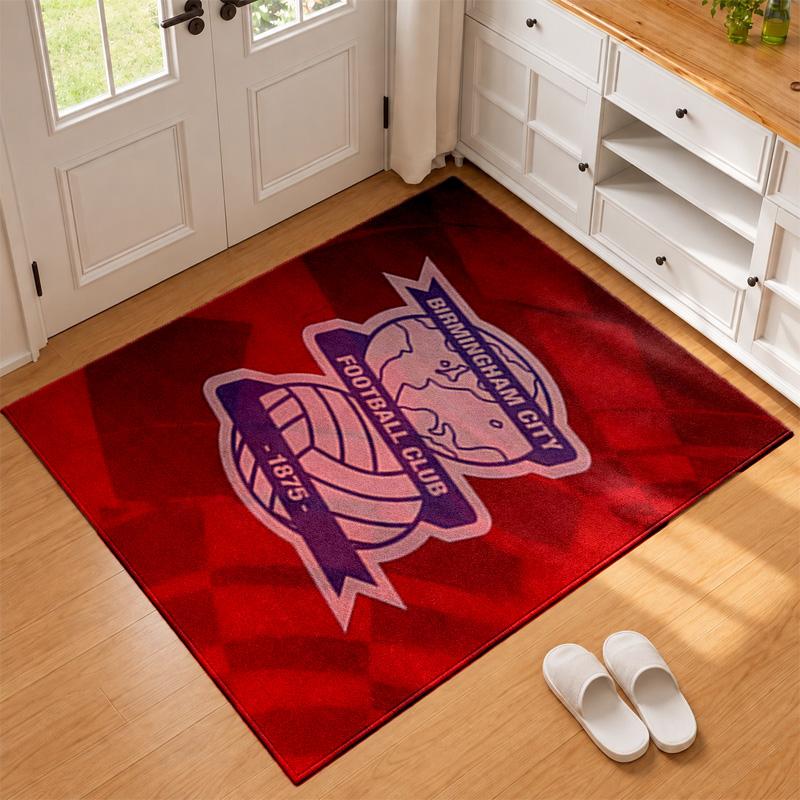Birmingham City FC Carpet Door Mat for Living Room or Bedroom Protective Mat Under Chair Office Decoration Christmas Gift Birthday Present