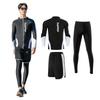 YFMAYI Men's Rash Guard Swimsuit Set, Long Sleeve, Surf Pants, and Leggings, Fitness, Stylish, Amphibious, 3-Piece Set