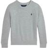 Толстовка Polo Ralph Lauren FW24 Однотонная Вышивка Маленький Пони Пуловер с Круглым Вырезом Длинный Рукав Детская толстовка Серая 313844839-003
