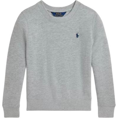 Толстовка Polo Ralph Lauren FW24 Однотонная Вышивка Маленький Пони Пуловер с Круглым Вырезом Длинный Рукав Детская толстовка Серая 313844839-003