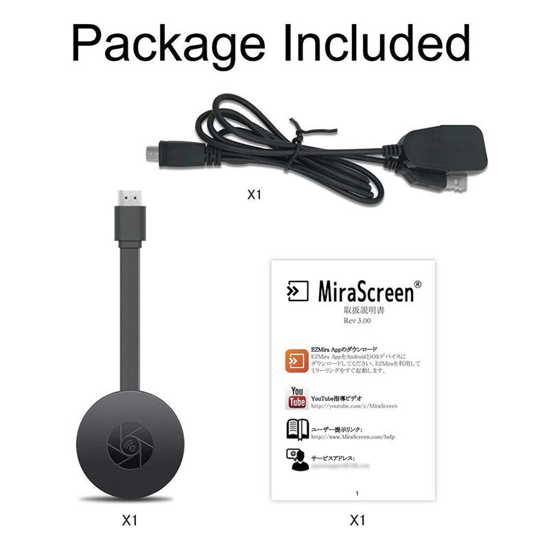 Беспроводной адаптер Wi-Fi TV Stick HDMI-совместимый HD 1080P Miracast DLNA TV Cast Display Приемник для iOS/Android Chromecast YouTube