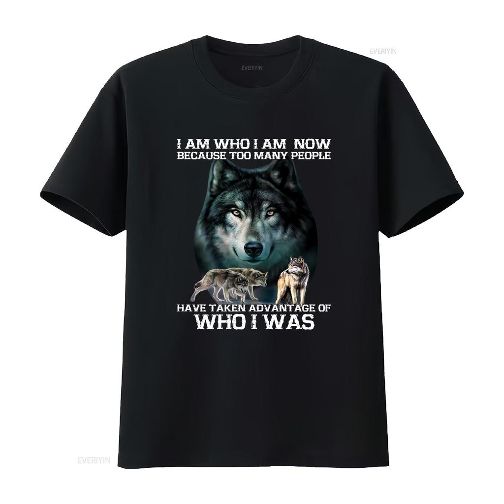 Cool Streetwear Realistic Wolf Pack Inspirational Quote Print Casual T Shirt Vintage Soft Stretched Fashion Unisex