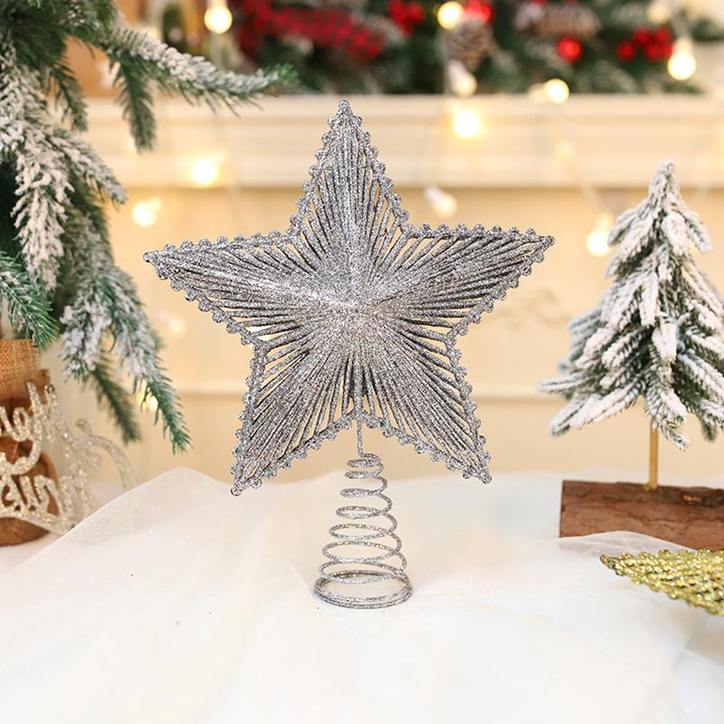 1 шт. Трехмерные железные блестящие полые рождественские елочные украшения, макет сцены