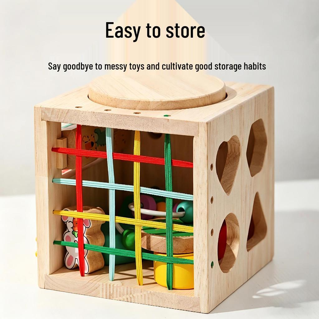 Multifunctional Bead Maze & Pegboard Educational Toy for Shape Recognition & Grip Training
