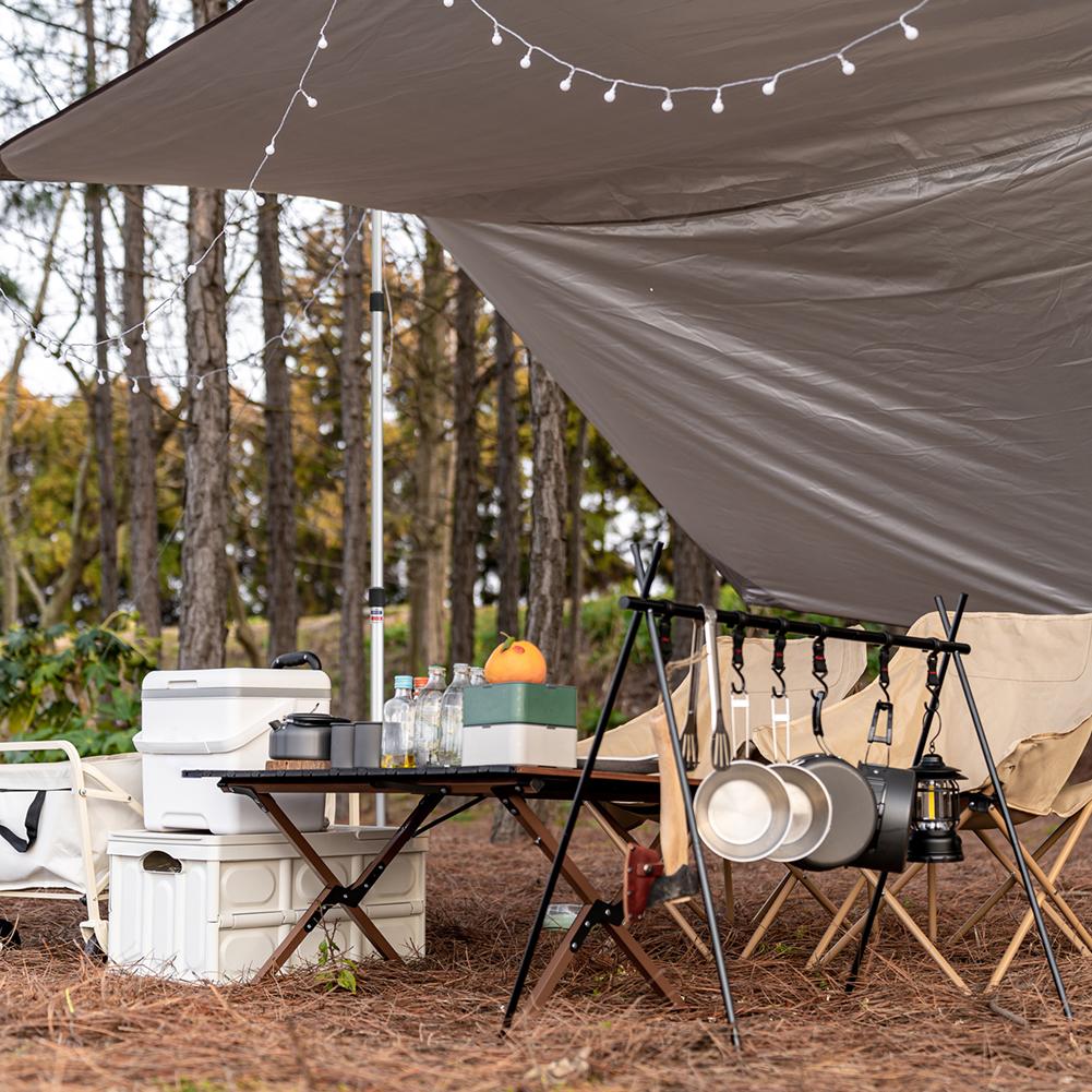 Набор из 2 алюминиевых регулируемых стоек для кемпинга, телескопические, 90-дюймовые, легкие, переносные стойки для тента, навеса, укрытия