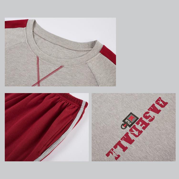 Женские пижамные костюмы с длинным рукавом Sprinf Осенний спортивный костюм Пижамы Повседневная свободная зимняя домашняя одежда Плюс размер M-5XL Пуловер с круглым вырезом Хлопок