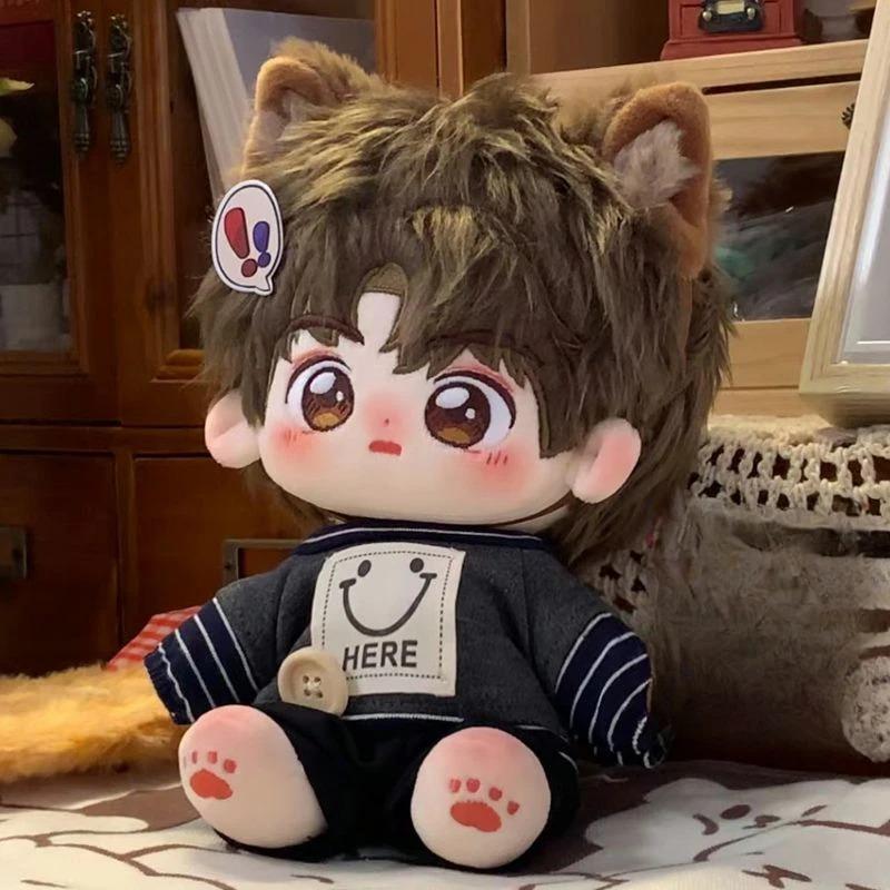 20cm Plush Toy Doll Dress Up Anime Cool Stuffed Super Star Figure Dolls Baby Can Change Clothes Gift