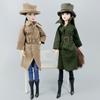 Модный костюм, зимняя куртка с поясом, пальто для куклы Барби, одежда с длинным рукавом и шапкой, костюм, одежда, сделай сам, игрушка для детей