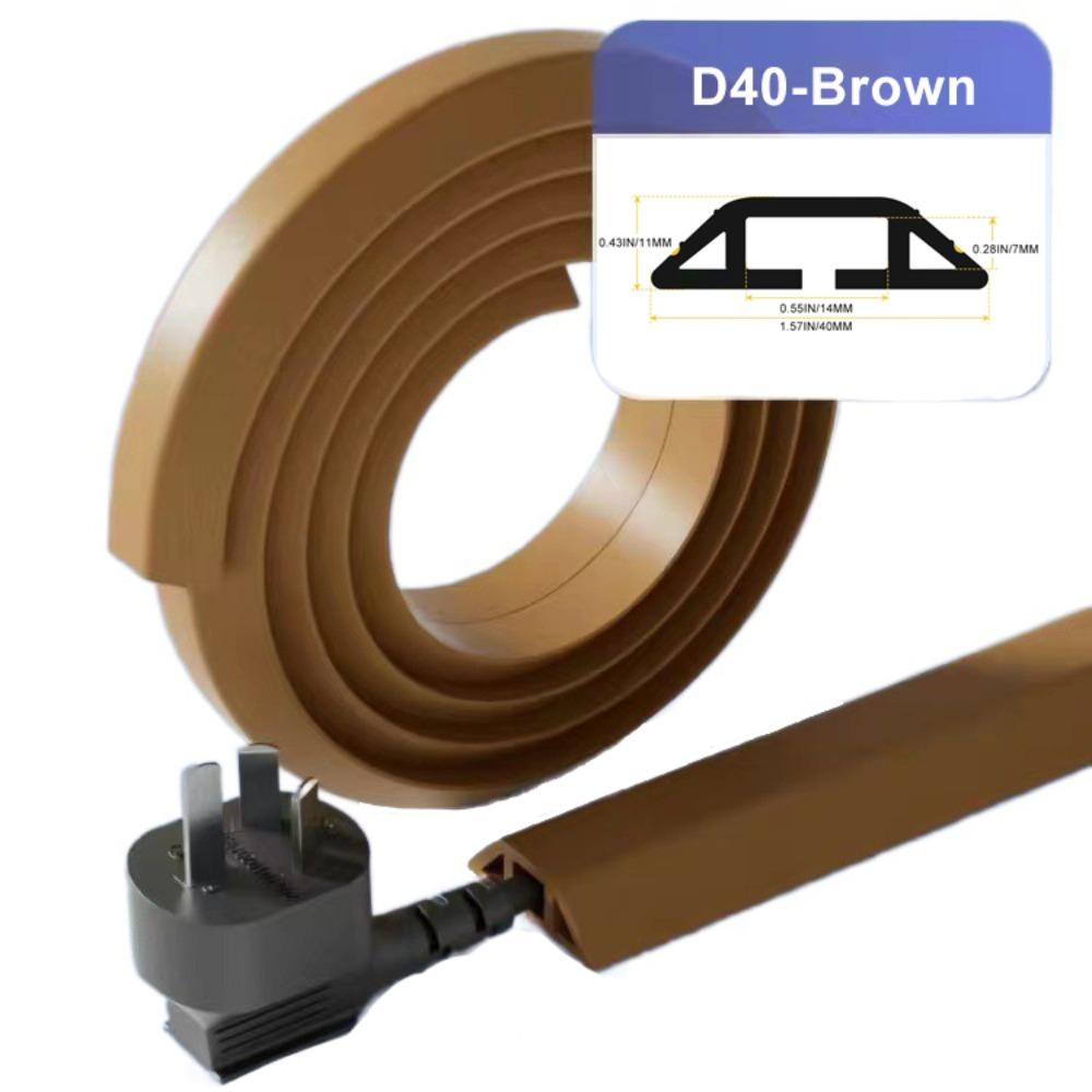 ПВХ-укрытие для провода 1 м Защитный чехол для шнура питания Профессиональное напольное покрытие для шнура питания на открытом воздухе