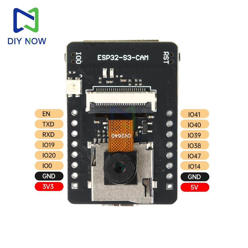 Плата разработки ESP32-S3-CAM WIFI Bluetooth модуль камеры с камерой OV2640 версия N16R8 чип ESP32-S3 интерфейс Type C