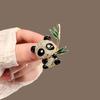 Hot Sell Zoo Hand Gift Bamboo Panda Brooch Custom Fine Fashion Cartoon Animal Brooch Jewelry PD2022
