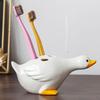 Подставка для зубных щеток в виде утки, керамический милый органайзер для зубных щеток, декоративная мультяшная подставка для зубных щеток в виде утки для декора и хранения ванной комнаты