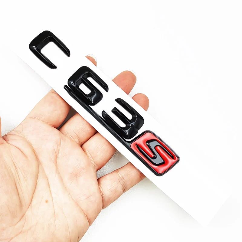 Автомобильная наклейка 3D Черный логотип C63S Буквы Значок V8 BITURBO Автомобильная задняя наклейка Звезда Наклейка на багажник Эмблема AMG Для Mercedes Benz AMG W205 C205 A