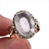 Кольцо из натурального кварцевого камня в двух тонах из стерлингового серебра 925 пробы S.8 r4z31