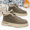 Men'S Winter Plush Warm Snow Boots For Men High Top Thick Bottom Non-Slip Casual Sneakers Chunky Outdoor Sports Cotton Shoes