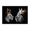Lion Family King and Queen Wall Art Black and White Poster and Prints Modern Canvas Painting Picture Decoration Home Pictures