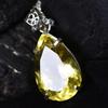 Желтый Топаз 73,2 Карата СЕРТИФИЦИРОВАН Подвеска Груша 925 Стерлинговое Серебро Лучшее для Подарка MY-PD-111-NS