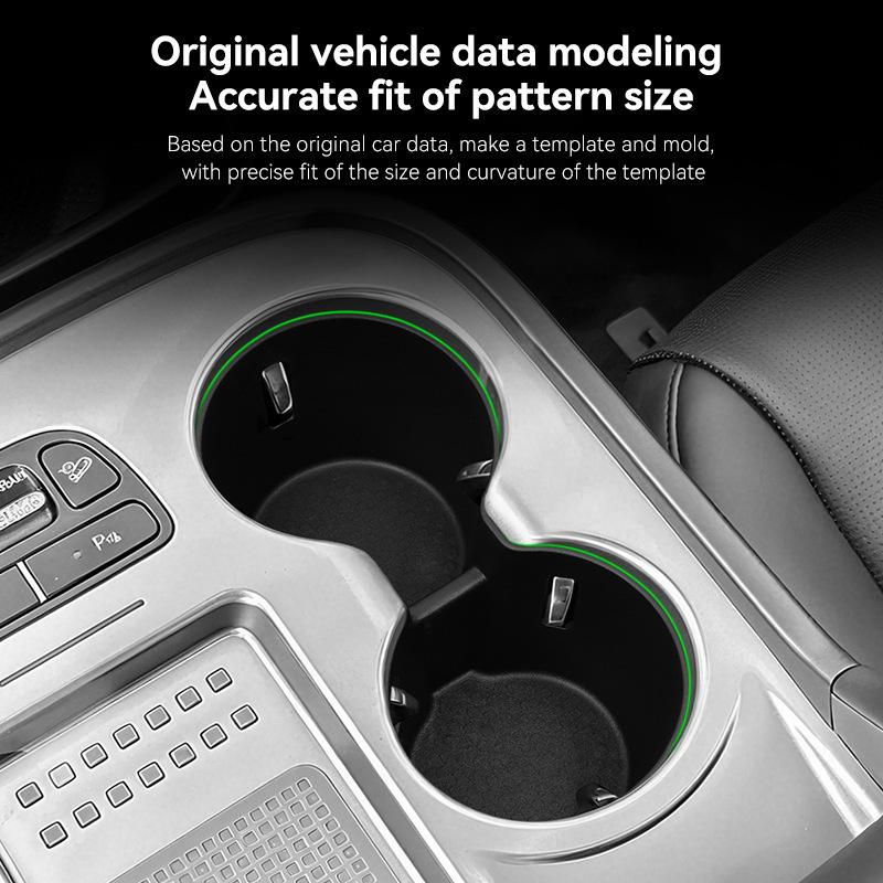 For 25 Hyundai Enick IONIQ9 central control water cup covers, anti slip pads, and automotive accessories with special modificati