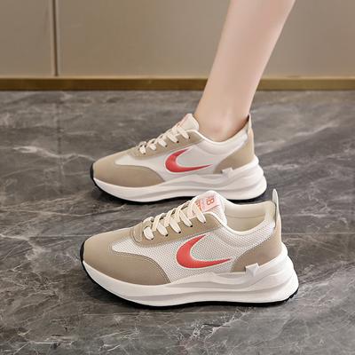 Новая платформа для женщин сетчатые кроссовки ретро беговые женские туфли тренд повседневные микрофибра дышащие теннисные туфли