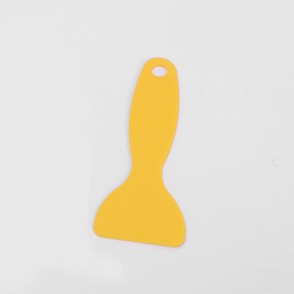 Скребок для автомобильной пленки, инструмент для установки защитной пленки для автомобильных стекол, пленка для автомобильных фар, пленка для телефона, желтый треугольный пластиковый скребок