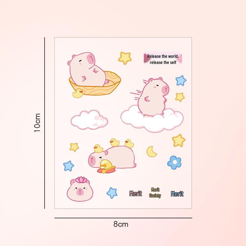 Adorable Black Cat Stickers - Cartoon DIY Waterproof Stickers for Journals, Water Bottles, and Phones