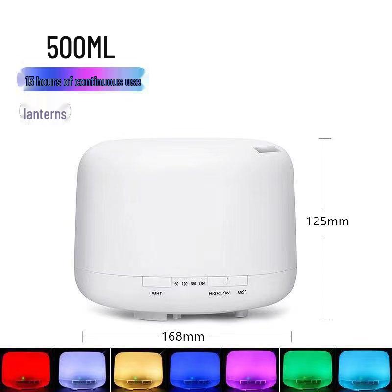 Ультразвуковой увлажнитель воздуха и аромадиффузор 500 мл - Стиль Muji, USB, Большая емкость