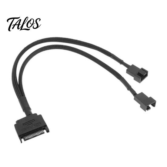 SATA 15Pin на 2-сторонний 3-контактный 4-контактный адаптер питания для вентилятора компьютера, удлинительный кабель