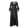 Women Retro Party Princess Cosplay Lace Floor Length Dress