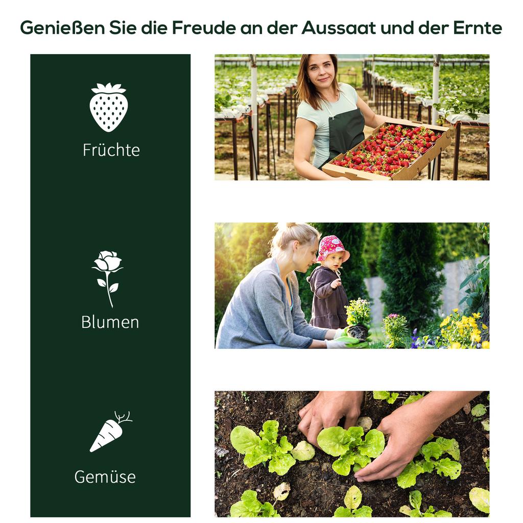 Greenhouse, Hothouse with Door, Cold Frame, Plant House, Plant Cultivation, Steel, Plastic, 250 x 100 x 80 cm, Green